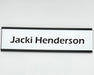 Black Metal Nameplate Holder & Engraved Nameplate