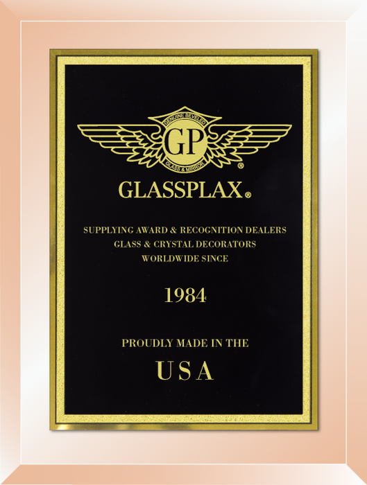 Beveled Mirror Glass Plaque Award