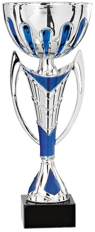 Silver / Blue Armed Trophy Cup