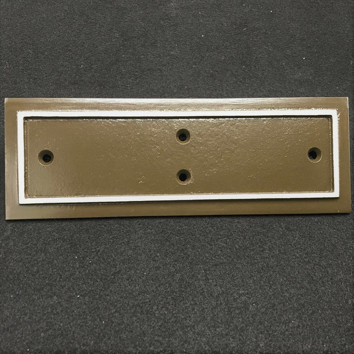 3X9 Aluminum Sign Holder with Engraving Plate - SCREWED