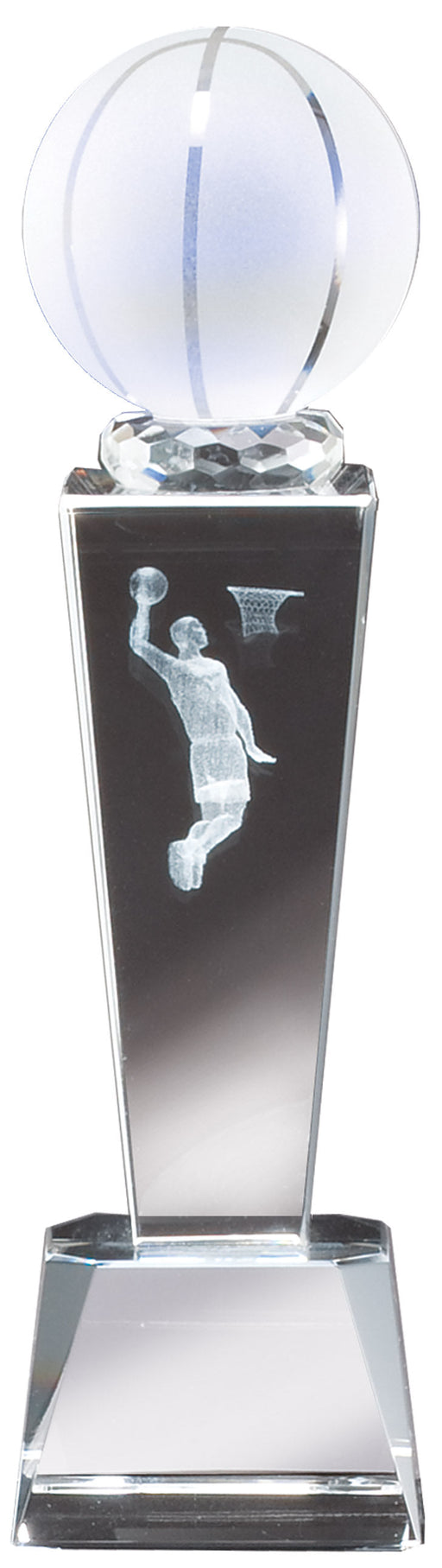 Basketball Crystal SPORT TOWER Trophy, 3D male image