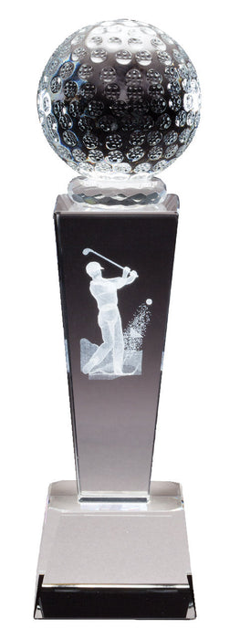 Golf Crystal SPORT TOWER Trophy, 3D male image 