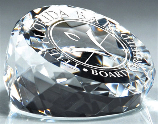 Crystal Faceted Diamond Paperweight