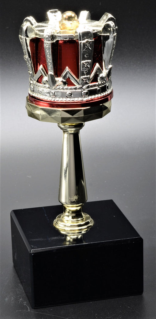 Red Crown Trophy on Marble Base