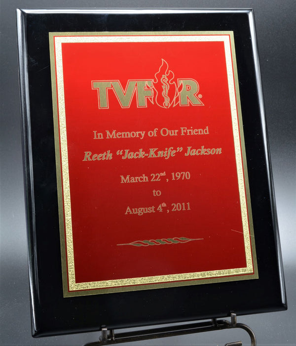 Textured-Gold Red Plaque (3 Sizes, 7 styles)