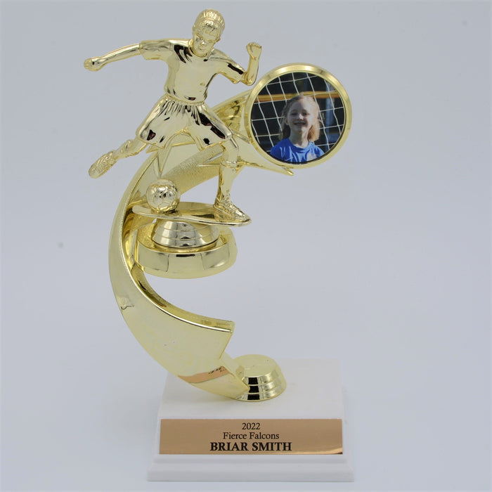 Junior Soccer Trophy with Picture - Girl