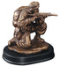 Military resin kneeling Trophy with rifle draw