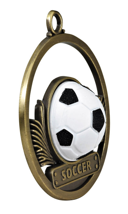 3D Soccer Medal