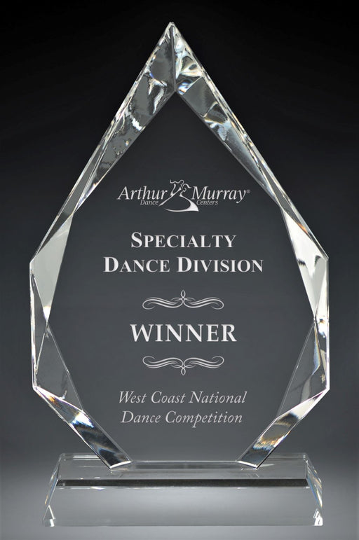 Diamond Crystal Award with beautiful lined presentation box