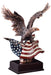 Bronze Eagle Resin Trophy with Flag on Base