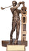 Golf Male Figure Trophy with Sport Name vertically