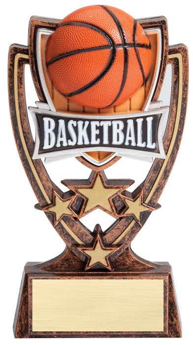 Four Star Basketball Colored Resin Trophy