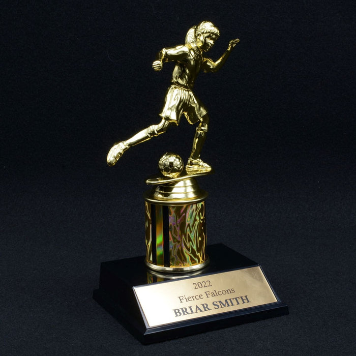 Girl Junior Soccer Trophy with 2" Column