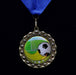 Soccer Star Medal with Colored Dome Insert