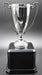 Metal Cup Trophy, Silver Finish on Black Piano Finish Base