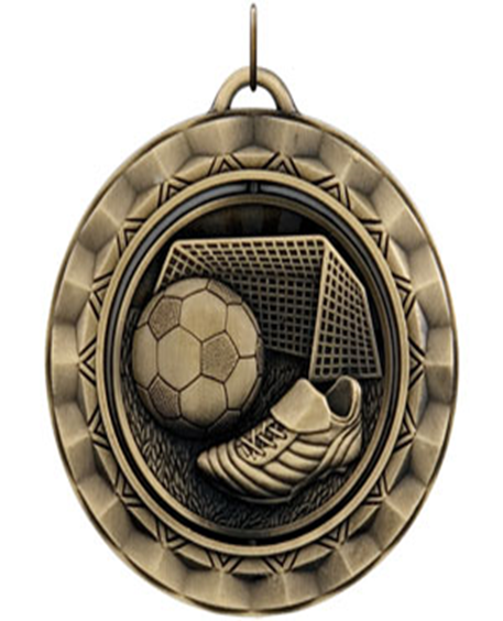 2-15/16"  Soccer Spinner Medals