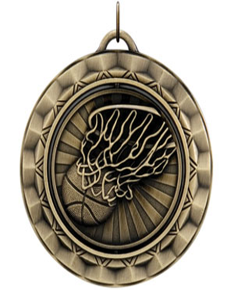 2-15/16"  Basketball Spinner Medals