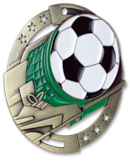 2-3/4" Soccer Color Enamel M3XL Medals