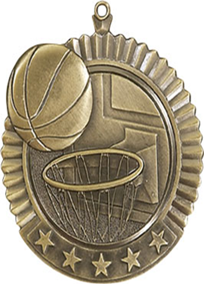 2-3/4" Star Basketball Medals