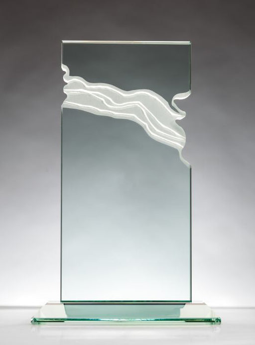 Riptide waterfall jade glass award